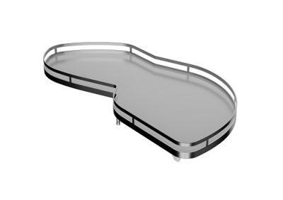 КОМПЛЕКТ правый, Леманс 450 мм, H 720-900, Арена СТИЛЬ, 2 полки, 2 доводчика, цвет ХРОМ Kessebohmer | официальный магазин