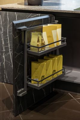 Комплект Тандем Сайд 500 мм, H 600, Арена СТИЛЬ, Рама + 2 полки, цвет АНТРАЦИТ Kessebohmer | официальный магазин
